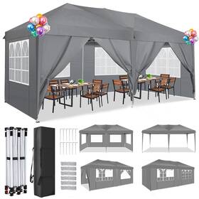 Cobizi 975466258408 Tooluck Pop Up 10x20ft Canopy Waterproof With 4 Sidewalls Easy Tent