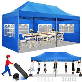 Cobizi 975466259474 10x20 Pop Up Canopy Tent Heavy Duty With 6 Sidewalls Easy Set-up Commercial