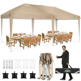 Cobizi 975466260326 10x20 Pop Up Canopy Tent Without Sidewall Waterproof Portable Outdoor