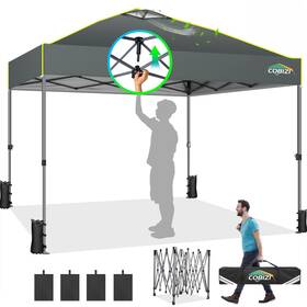 Cobizi 975466260715 Canopy 10x10 Pop Up Tent 1-button Push Easy Outdoor I
