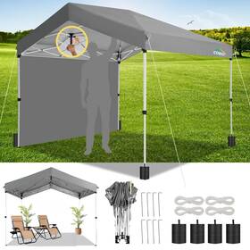 Cobizi 975466261361 Carport Canopy 10x10 Pop Up Portable Garage With 1-button Push