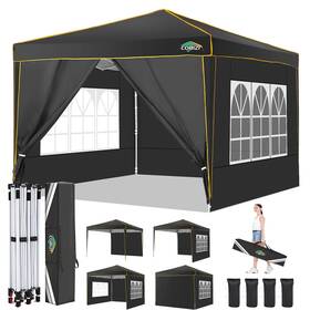 Cobizi 975466262078 Pop Up Canopy Tent 10x10 With 4 Removable Sidewalls Waterproof Wedding Event
