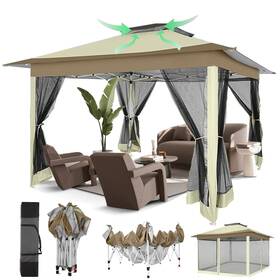 Cobizi 975466263259 12x12 Pop Up Gazebo On Clearance - Upgrade Easy Metal Outdoor Canopy Water