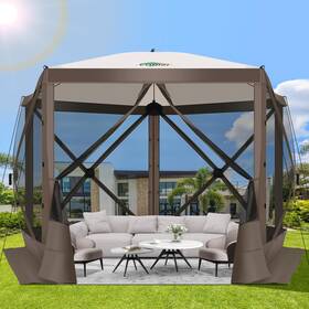 Cobizi 975466263471 Pop Up Gazebo Screen Tent House For Camping 10ftx10ft Room Wit