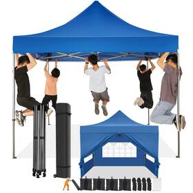 26bl Cobizi 975466264812 10x10 Pop Up Canopy Tent With 4 Sidewalls Waterproof Heavy Duty