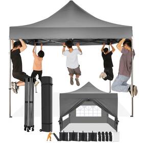 26gr Cobizi 975466264836 10x10 Pop Up Canopy Tent With 4 Sidewalls Waterproof Heavy Duty