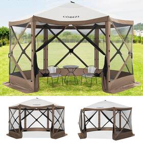 Cobizi 975526290720 12x12ft Pop Up Gazebo Screen Tent House For Camping Ou