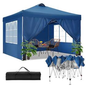 Cobizi 975526290799 Canopy Tent 10x10 Pop Up Outdoor Canopies With 4 Sidewalls Waterproof Commerc