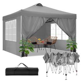 Cobizi 975526290805 Canopy Tent 10x10 Pop Up Outdoor Canopies With 4 Sidewalls Waterproof Commerc