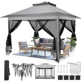 Cobizi 977520423104 10x10 Pop Up Gazebos On Clearance 11x11 Canopy Tent Easy Outdoor Gazebo Wa