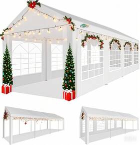Cobizi 977520425153 10x30ft Party Tent Heavy Duty White Event Shelter Outdoor Wedding Gazebo Cano