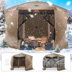Cobizi 977520425382 12x12ft Pop Up Gazebo Screen Tent House For Camping Room With