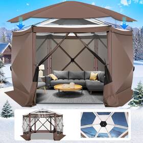 Cobizi 977520425412 12x12ft Pop Up Gazebo Screen Tent House For Camping Room With