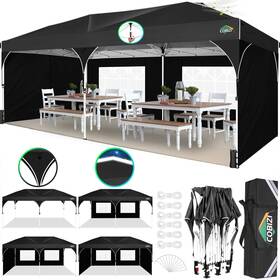 Cobizi 977520440354 10x20 Pop Up Canopy Tent With 4 Sidewalls Outdoor For Party