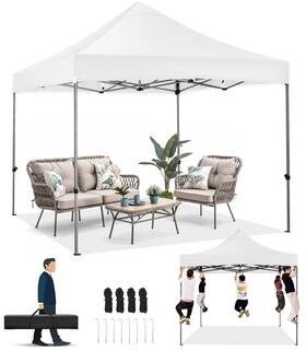 Cobizi 977520450780 10x10 Pop Up Canopy Tent Heavy Duty Without Sidewalls Easy Set-up Commercial