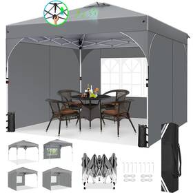 Cobizi 977520455563 10x10 Pop Up Canopy With 3 Removable Sidewalls Easy Comercial Instant