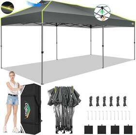 Cobizi 977520458786 10x20 Pop Up Canopy Tent Commercial Instant For Wedding Parties With 3