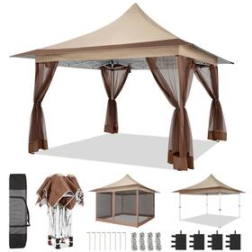 Cobizi 978301531759 12x12 Pop Up Canopy Gazebo On Clearance Outdoor Tent With Mosquito Ne