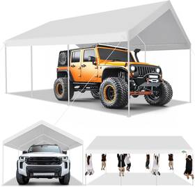 Cobizi 978301534019 12x20ft Carport Heavy Duty Portable Car Garage Outdoor Party Tent With Built