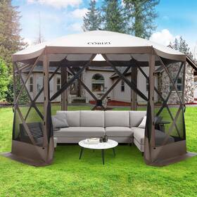 Cobizi 978301539243 12x12 Pop Up Gazebo Screen Tent House For Camping Room With Mo