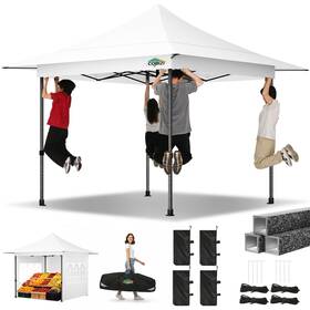 Cobizi 979306172879 13x13 Pop Up Canopy Tent Heavy Duty With Sidewalls And Autoextending Eav