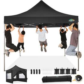 Cobizi-26-b-2 Cobizi N 10x10 Pop Up Canopy Tent With 4 Sidewalls Commercial Heavy Duty Upf 50