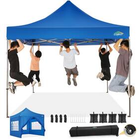 Cobizi-26-bl-2 Cobizi N 10x10 Pop Up Canopy Tent With 4 Sidewalls Commercial Heavy Duty Upf 50