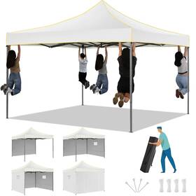 Hzc000036 Cobizi 10x10 Heavy Duty Pop Up Canopy Tent With 4 Sidewalls Uv50 Waterproof