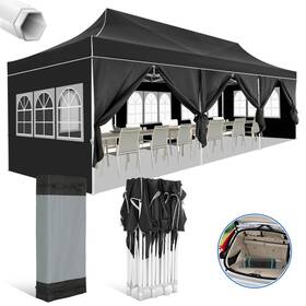Spc000086 Cobizi 10x30 Heavy Duty Pop Up Canopy Tent With 8 Sidewalls For Parties And Events