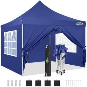 Spc000135 Cobizi 10x10ft Pop Up Canopy With 4 Removable Sidewalls Easy Commercial