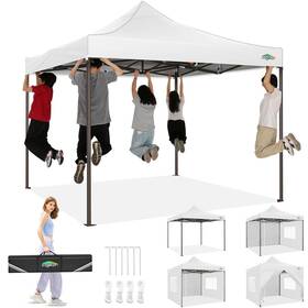 Spc000227 Cobizi 10x10 Pop Up Heavy Duty Canopy With 4 Sidewalls And Hexagonal Legs Easy T