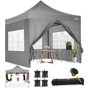 Tl23 Cobizi 10x10 Pop Up Canopy With Sidewalls Heavy Duty Party Tent Removable Awn Inch