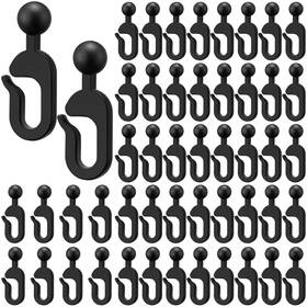 Jyi-colingmill-1488 Colingmill 50 Pack Plastic Hooks For Gazebo Curtains And Mosquito Netting Bla