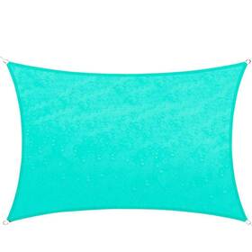 Tadr712-16 Colourtree Shade Sails 12ft 220 Gsm Waterproof Rectangle Outdoor Patio Turquoise