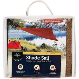 450809 Coolaroo 10 Ft. Walnut High Density Polyethylene Shade Sail Canopy Pack