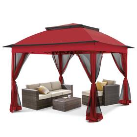 Coos Bay 688397976964 11x11 Pop-up Instant Gazebo Tent With Mosquito Netting Outdoor Canop