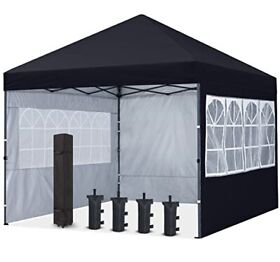Cooshade 10x10ft Pop Up Canopy Tent Enclosed Instant Folding Shelter