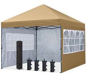 Cooshade 714477688516 10x10ft Pop Up Canopy Tent Enclosed Instant Folding Shelter W