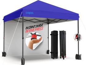 78050rblu Copa 10x10 Pop Up Canopy Tent One Press Instant With Remova
