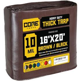 Ct-602-16x20 Core Tarps 20 Ft L X 0.5 Mm H 16 W Heavy Duty 10 Mil Tarp