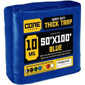 Ct-605-50x100 Core Tarps 100 Ft L X 0.5 Mm H 50 W Heavy Duty 10 Mil Tarp