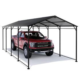 H1005067 Cosiest 10x20ft Heavy Duty Carport Antisnow/rust Steel Frame And Roof Car Canopy For Suv T