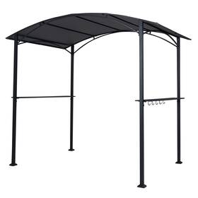 Costway 146330239568 8 X 5 7 Ft Grill Gazebo Outdoor Bbq Canopy With Metal Frame And 2 Side Shelves