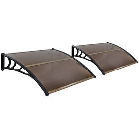 Us-2np11229cf Costway 2 Patio Pcs 48 Inch X 40 Awning Canopy Outdoor Window Door Overhang Rain Protection