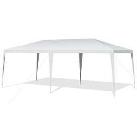 Ghm0004 Costway Canopy Tents 10-ftx20-ft Waterproof Semi-permanent Steel/pe Cloth White