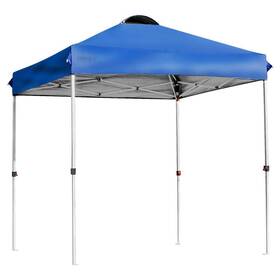 Ghmhsku00511 Costway 6-ftx6-ft Canopy Tent Pop Up Semi-permanent Adjustable Metal Frame Blue