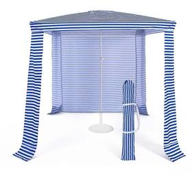 Ghmhsku00516 Costway Beach Cabana Canopy 81.5 Inch X Easy-setup Foldable Navy With Carry Bag