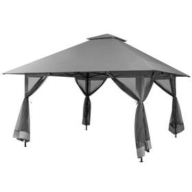 Ghmhsku00529 Costway 13 Ft. X Grey Pop-up Instant Canopy Tent Mesh Sidewall Uv50 Plus