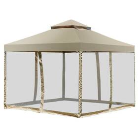 Ghmhsku00575 Costway Gazebo Canopy Shelter Awning Tent 10 Ft. X 2-tier Outdoor Brown