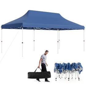 Hcst05527 Costway 10 X 20ft Pop-up Canopy Tent Folding Instant Sun Shelter With 3 Adjustable Heights